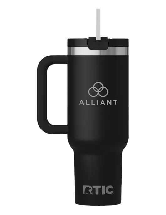 RTIC Road Trip 40 oz Black Tumbler  w/Alliant Logo