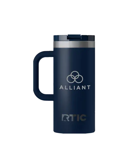 RTIC Road Trip 16 oz Navy Travel Mug w/Alliant Logo