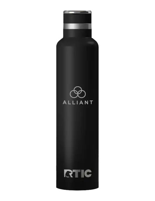 RTIC Journey 26 oz Black Bottle w/Alliant Logo