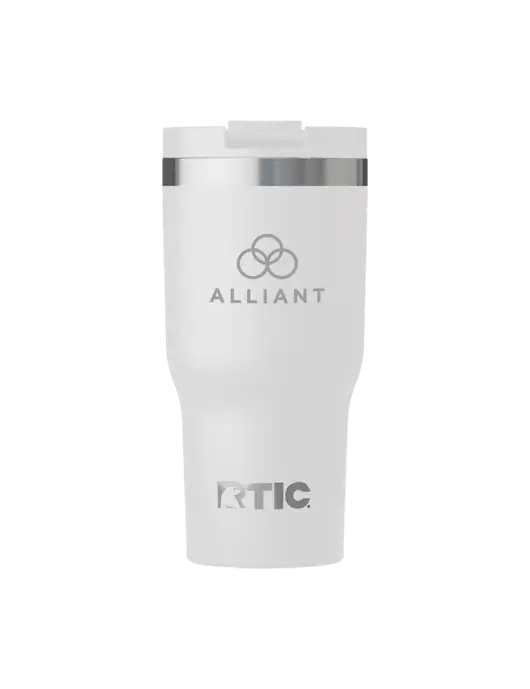 RTIC Essential 20 oz White Tumbler w/Alliant Logo