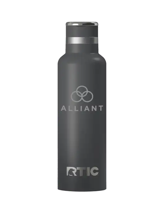 RTIC Journey 20 oz Charcoal Bottle w/Alliant Logo
