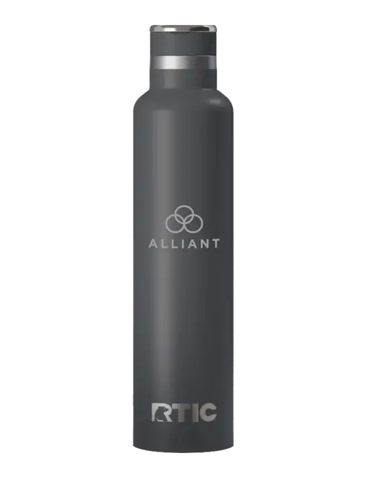 RTIC Journey 26 oz Charcoal Bottle w/Alliant Logo