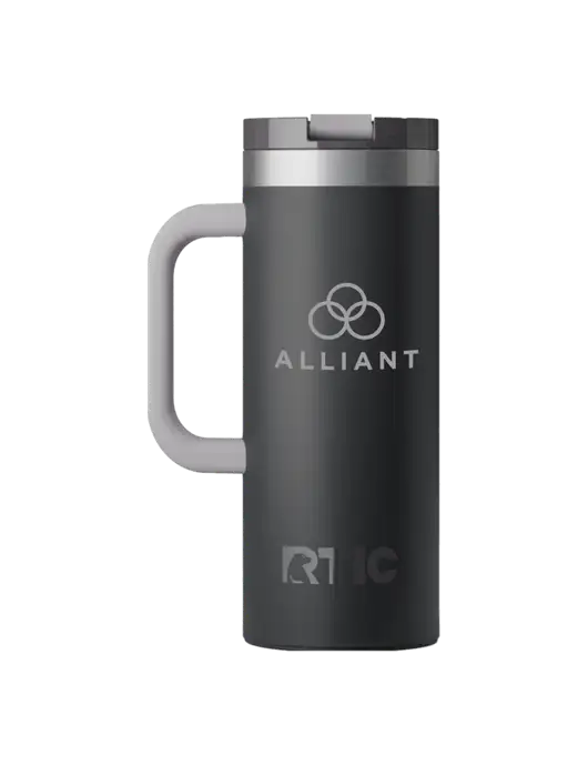 RTIC Road Trip 20 oz Charcoal Travel Mug w/Alliant Logo