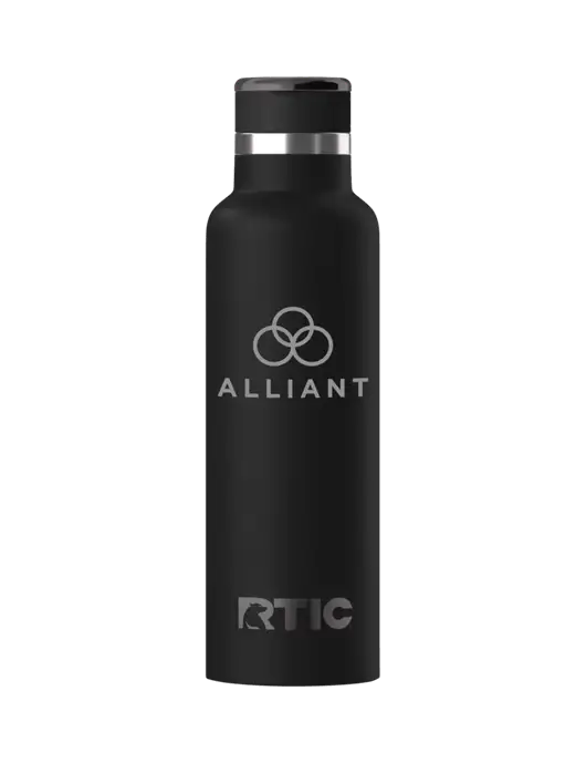 RTIC Journey 20 oz Black Bottle w/Alliant Logo