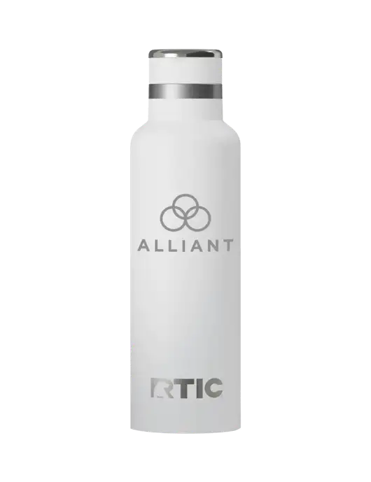 RTIC Journey 20 oz White Bottle w/Alliant Logo