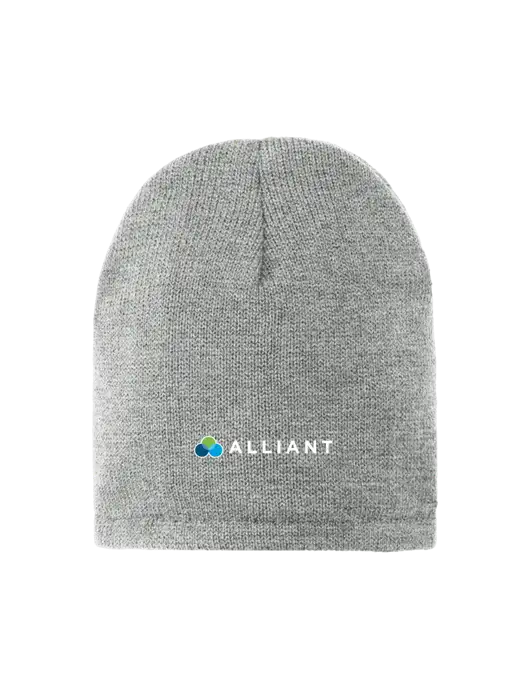 Dark Medium Grey Fleece-Lined Beanie Cap w/Alliant Logo