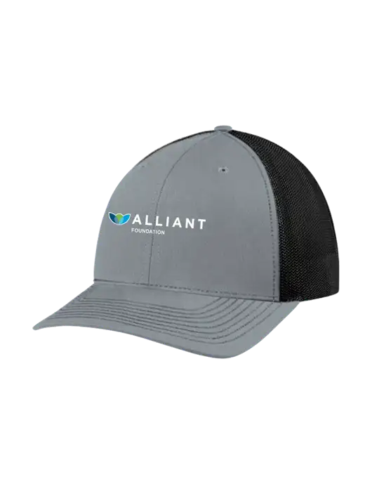 Richardson Adjustable Snapback Original 112 Trucker Cap Heather Grey w/Black Mesh w/Foundation Logo