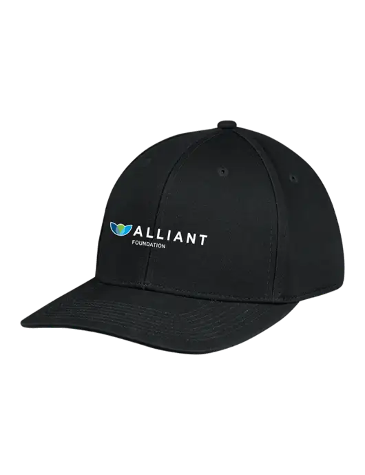 Premium Modern Structured Twill Black Snapback Cap w/Foundation Logo