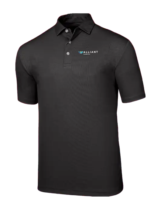 Callaway Birdseye Black Polo w/Foundation Logo