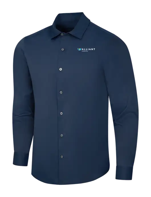 Navy City Stretch Shirt w/Foundation Logo