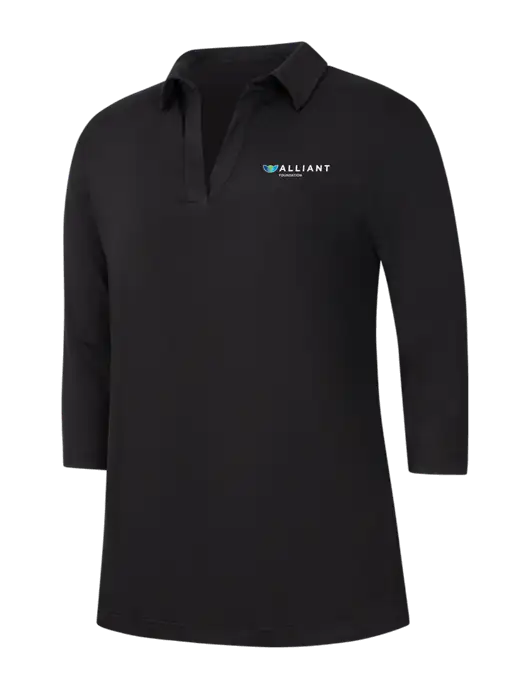 Womens Black Luxe Knit Tunic w/Foundation Logo