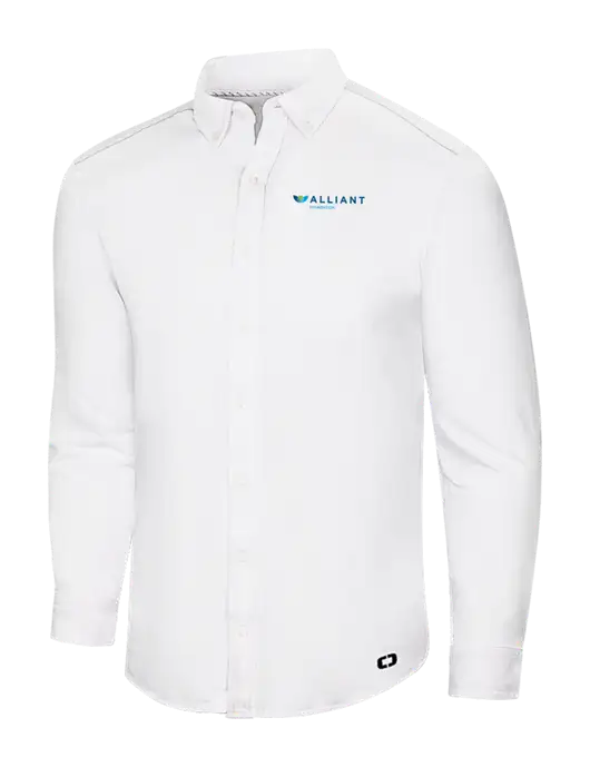 OGIO Bright White Modern Code Stretch Button-Up Shirt w/Foundation Logo