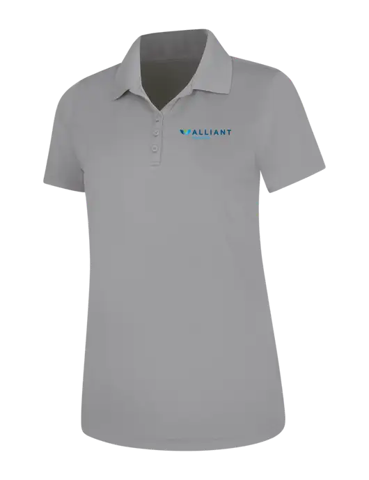Light Grey Womens Dry Zone UV Mesh Polo w/Foundation Logo