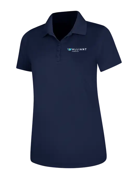 Dark Navy Womens Dry Zone UV Mesh Polo w/Foundation Logo