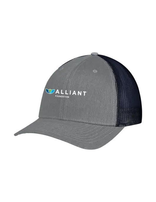 Richardson Adjustable Snapback Original 112 Trucker Cap Heather Grey w/Navy Mesh w/Foundation Logo