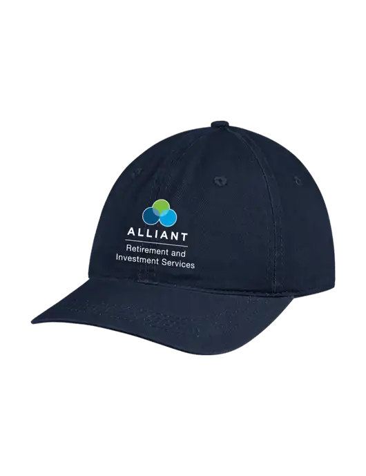 Garment Washed Unstructured Twill Navy Cap w/ARIS Logo