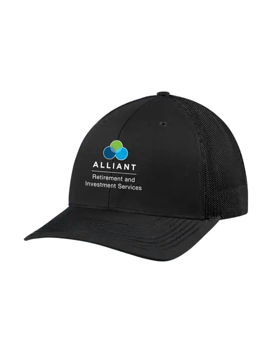 Richardson Adjustable Snapback Original 112 Trucker Cap Black w/Black Mesh w/ARIS Logo