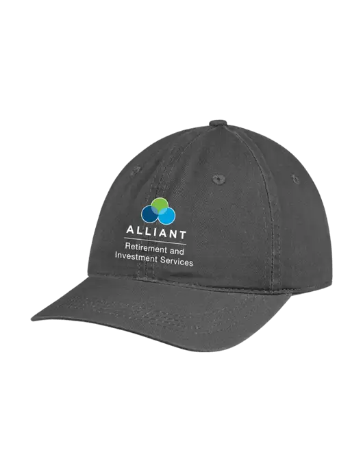 Garment Washed Unstructured Twill Charcoal Cap w/ARIS Logo