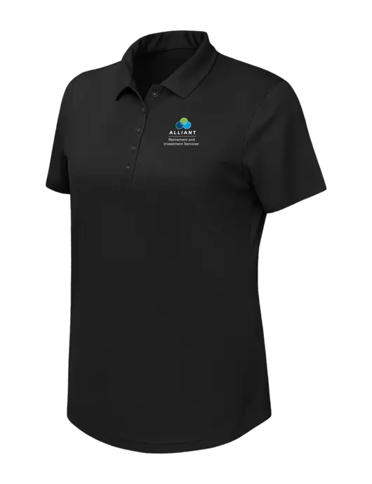 Callaway Womens Birdseye Black Polo w/ARIS Logo