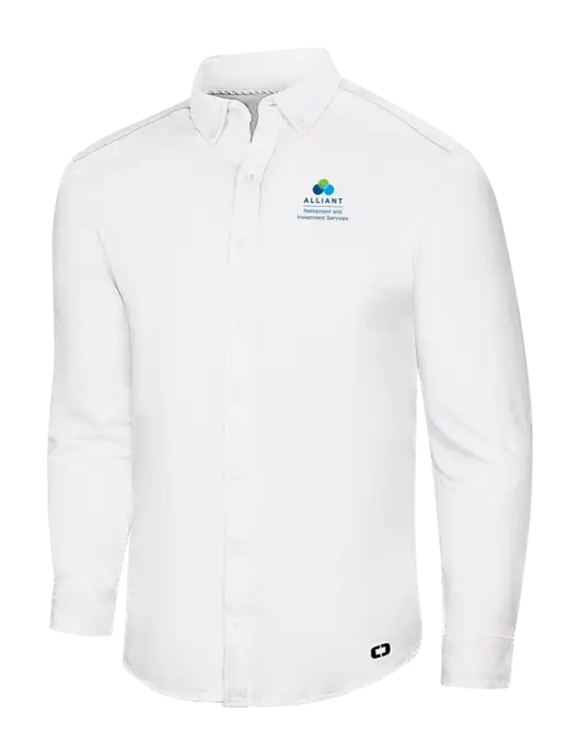OGIO Bright White Modern Code Stretch Button-Up Shirt w/ARIS Logo