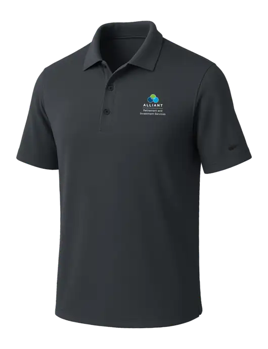 NIKE Dark Grey Dri-Fit Micro Pique Polo w/ARIS Logo