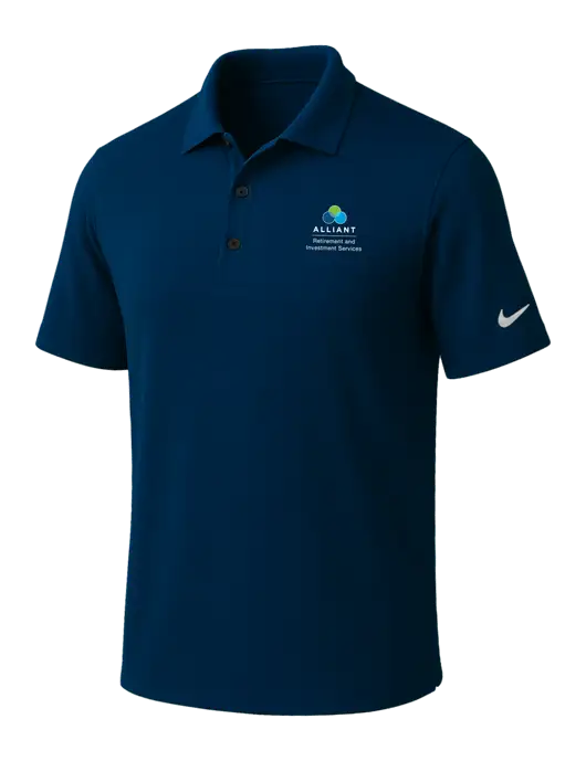 NIKE Navy Dri-Fit Micro Pique Polo w/ARIS Logo