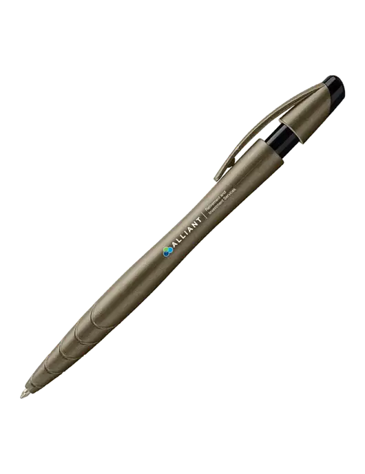 Awali Grey Metallic Pen - Black Ink w/ARIS Logo