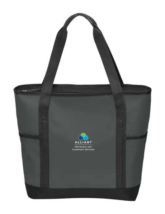 On the Go Charcoal/Black Tote  w/ARIS Logo