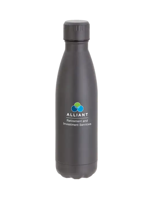 City Go Matte Charcoal 17 oz Insulated Bottle w/ARIS Logo