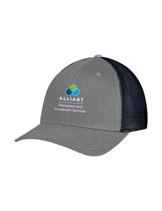 Richardson Adjustable Snapback Original 112 Trucker Cap Heather Grey w/Navy Mesh w/ARIS Logo