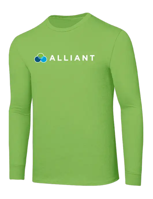 Core Blend Light Green Long Sleeve Tee w/Alliant Logo