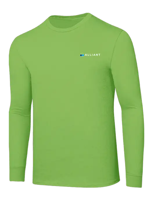 Core Blend Light Green Long Sleeve Tee w/Alliant Logo
