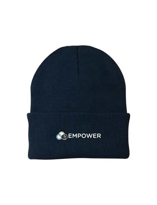 Navy Knit Cap w/Empower Logo