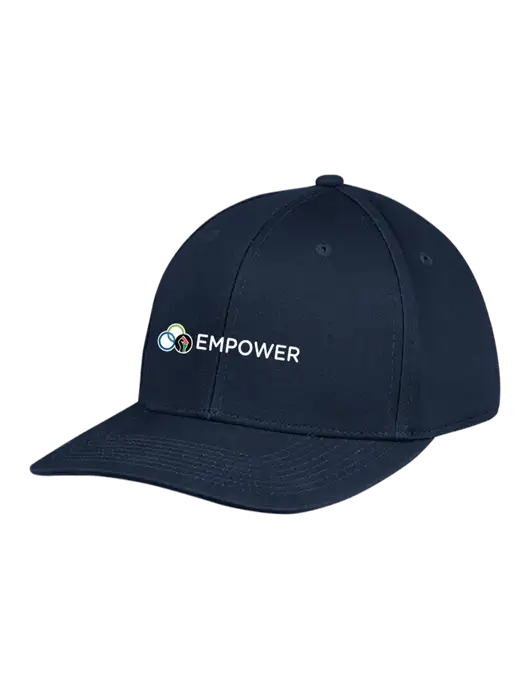 Premium Modern Structured Twill Navy Snapback Cap w/Empower Logo