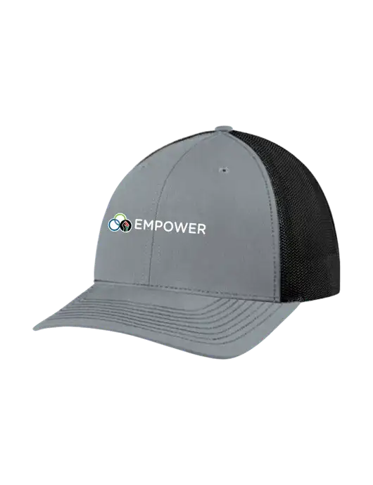 Richardson Adjustable Snapback Original 112 Trucker Cap Heather Grey w/Black Mesh w/Empower Logo