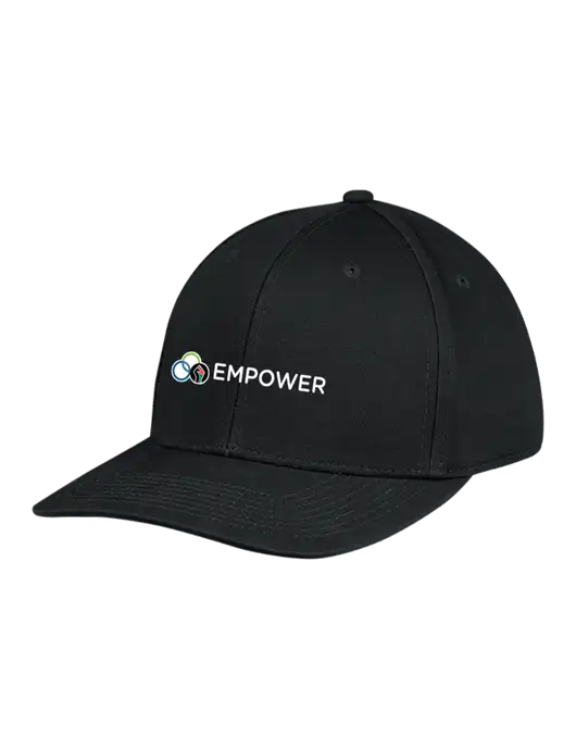 Premium Modern Structured Twill Black Snapback Cap w/Empower Logo