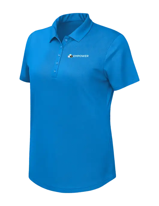 Callaway Womens Birdseye Dark Carolina Blue Polo w/Empower Logo