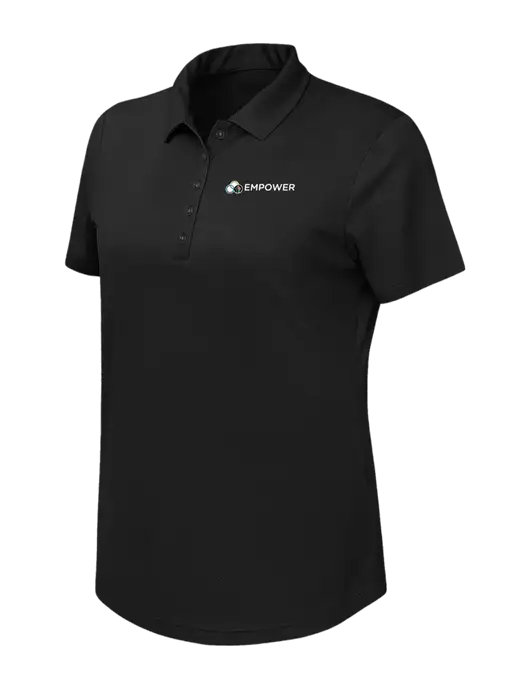 Callaway Womens Birdseye Black Polo w/Empower Logo