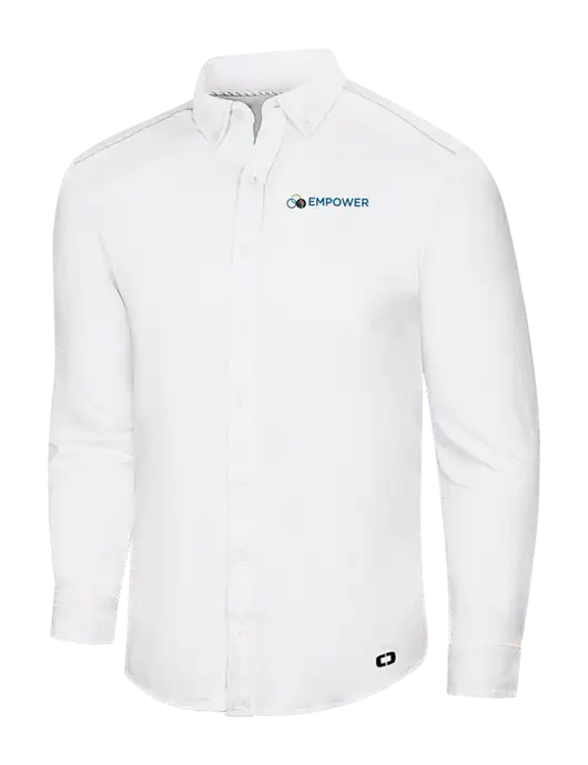OGIO Bright White Modern Code Stretch Button-Up Shirt w/Empower Logo
