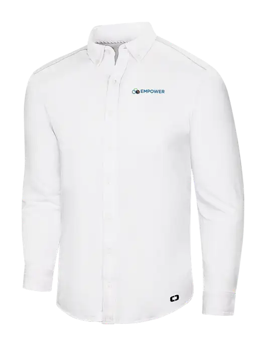 OGIO Bright White Modern Code Stretch Button-Up Shirt w/Empower Logo