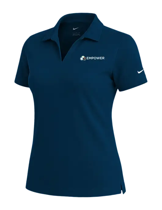 NIKE Navy Womens Dri-Fit Micro Pique Polo w/Empower Logo