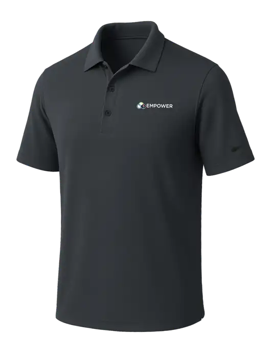 NIKE Dark Grey Dri-Fit Micro Pique Polo w/Empower Logo