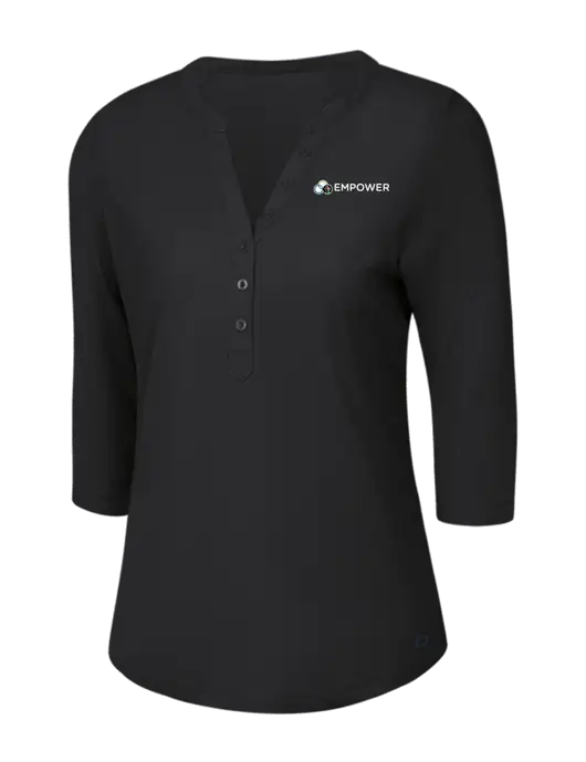 OGIO Blacktop Jewel Henley w/Empower Logo