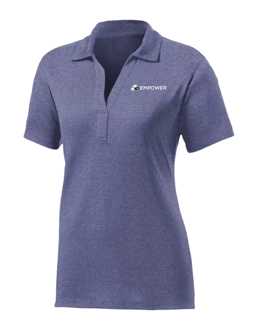 Womens Navy Heather Contender Polo w/Empower Logo