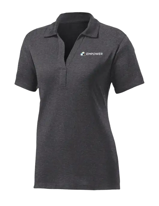 Womens Dark Grey Heather Contender Polo w/Empower Logo