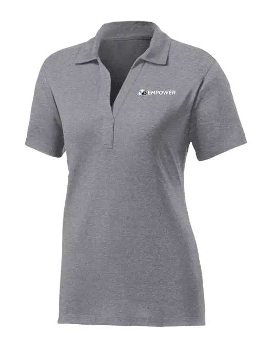 Womens Medium Grey Heather Contender Polo w/Empower Logo