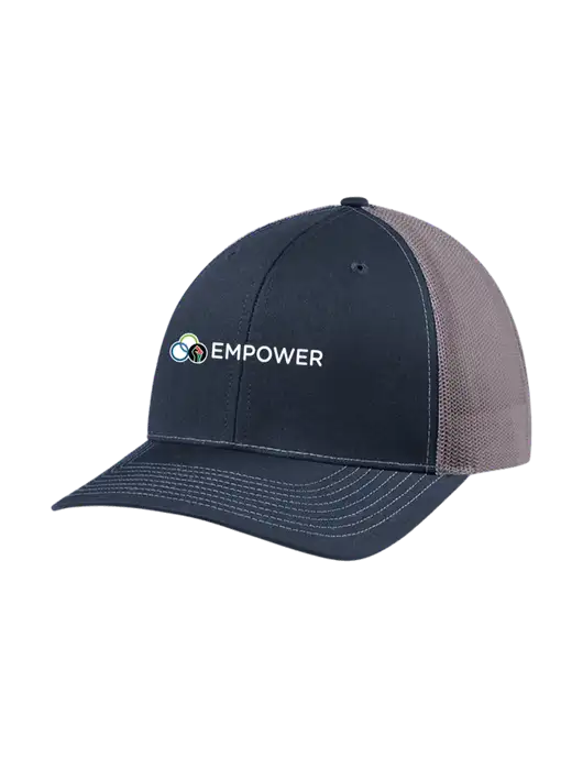 Richardson Adjustable Snapback Original 112 Trucker Cap Navy w/Charcoal Mesh w/Empower Logo