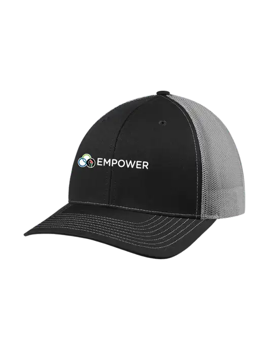 Richardson Adjustable Snapback Original 112 Trucker Cap Black w/Charcoal Mesh w/Empower Logo