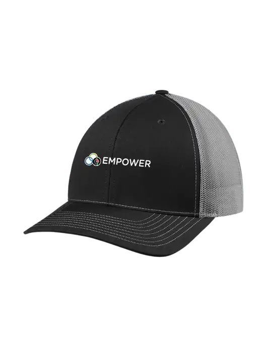 Richardson Adjustable Snapback Original 112 Trucker Cap Black w/Charcoal Mesh w/Empower Logo