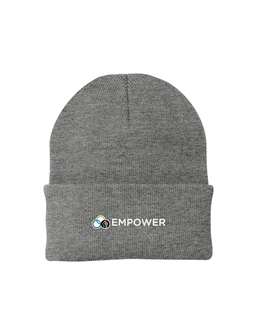 Medium Grey Heather Knit Cap w/Empower Logo